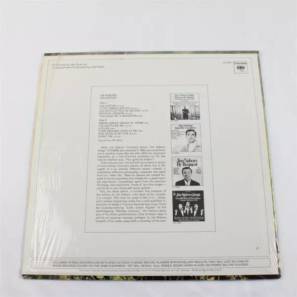 Jim Nabors Galveston LP Columbia Records Stereo Country Pop