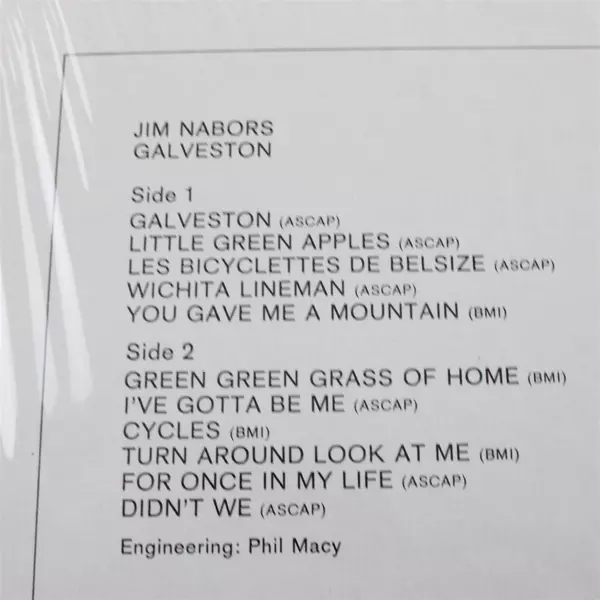 Jim Nabors Galveston LP Columbia Records Stereo Country Pop