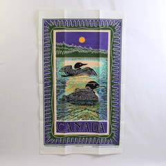 Skemo Ltd Canada Loon Bird Linen Cotton Souvenir Dish Hand Towel