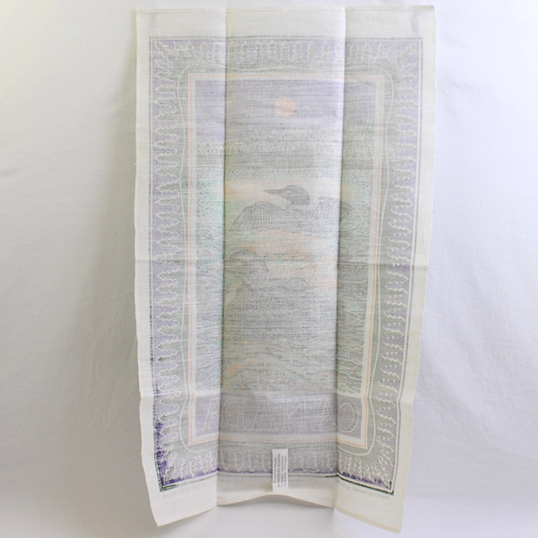 Skemo Ltd Canada Loon Bird Linen Cotton Souvenir Dish Hand Towel