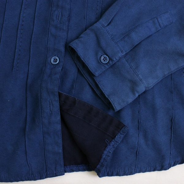 Lemon Grass Studio Dark Blue Long Sleeve Button Up Shirt Womens Size XL