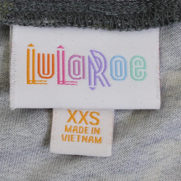 LuLaRoe Women's XXS Gray Floral Balloon Sleeve Blouse