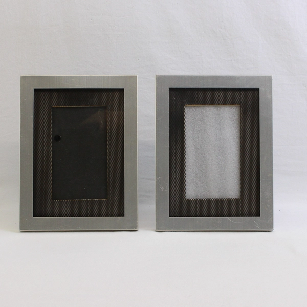 Lot of 2 Silver Tone Metal Desktop Frames 6" x 8"