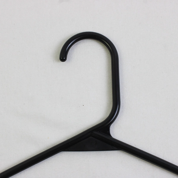 Lot of 10 Black Notched Tubular Clothing Hangers