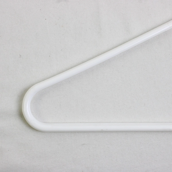 Lot of 10 White Plastic Tubular Clothes Hangers Standard