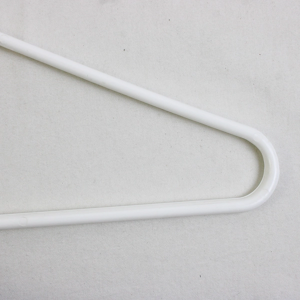 Lot of 10 White Plastic Tubular Clothes Hangers Standard