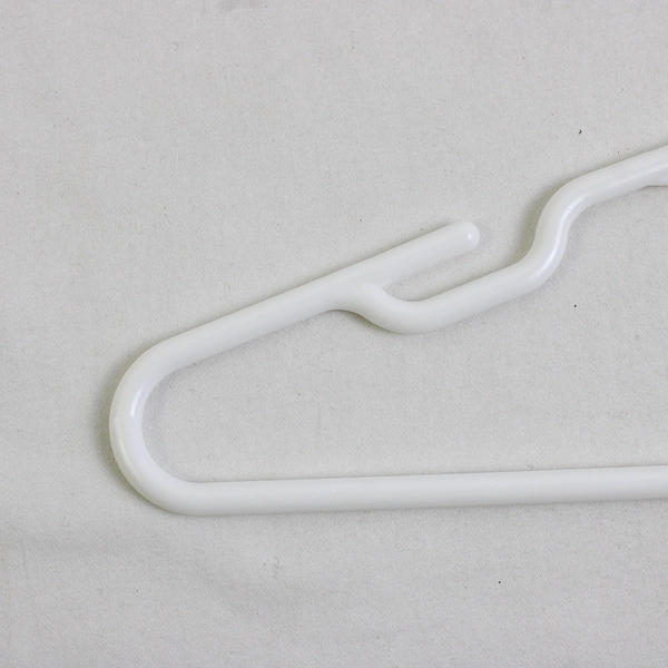 Lot of 10 White Child Size Tubular Notched Clothing Hangers