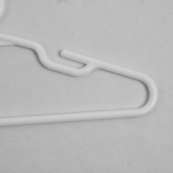 Lot of 10 White Child Size Tubular Notched Clothing Hangers