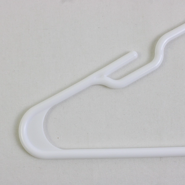 Lot of 10 Variety of White Notched Tubular Clothing Hangers