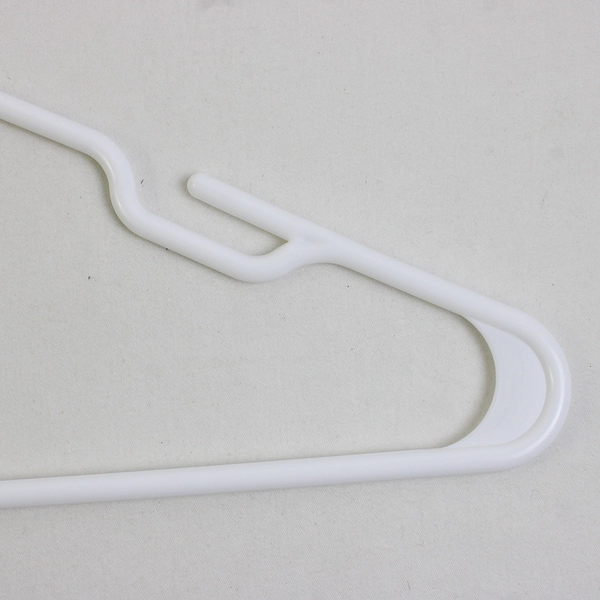 Lot of 10 Variety of White Notched Tubular Clothing Hangers