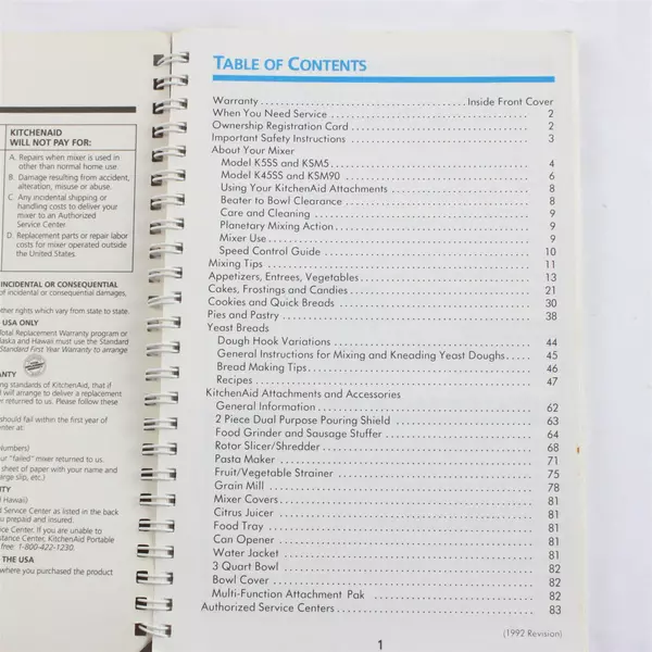 KitchenAid Mixers and Attachments: Recipes and Instructions