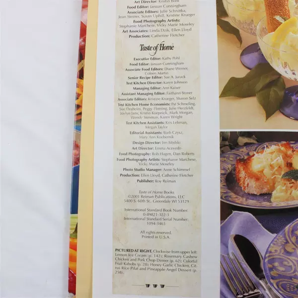 2002 Taste of Home Annual Recipes Hardcover Cookbook by Heidi Reuten Lloyd