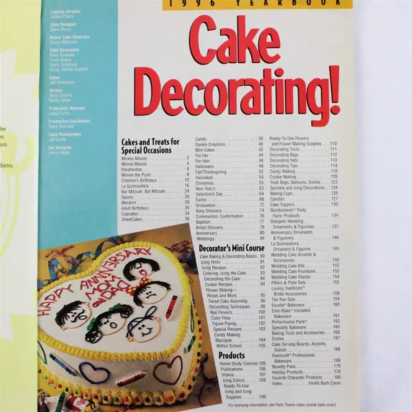 Wilton Cake Decorating 1996 Yearbook Mickey Unlimited Bakery Cakes Magazine