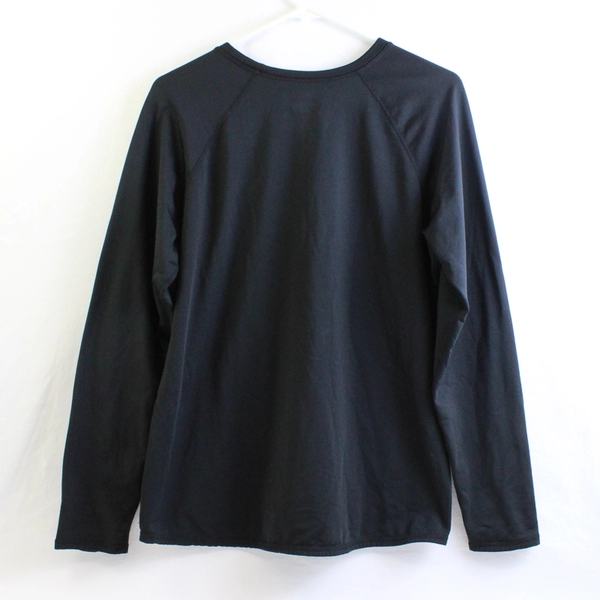 Climate Right by Cuddle Duds Solid Black Long-Sleeve Shirt Women's XL