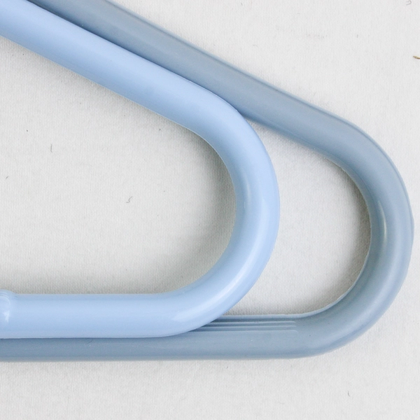 Lot of 10 Light Blue Plastic Tubular Hangers
