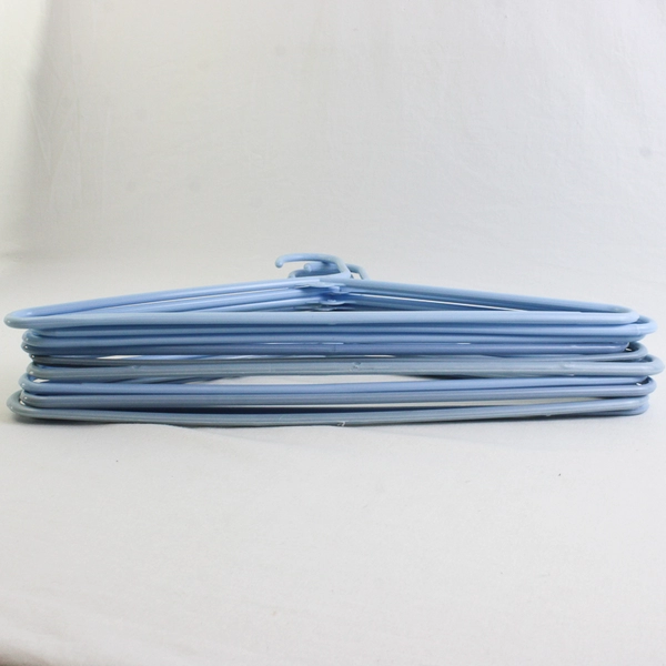 Lot of 10 Light Blue Plastic Tubular Hangers