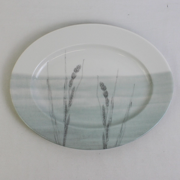 Royal Doulton Smoke Pattern Oval Serving Platter Ceramic 13" Long