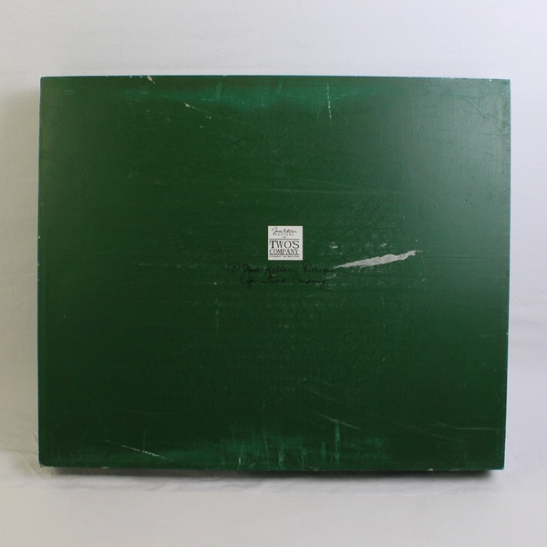 Two's Company Hand-Painted Christmas Serving Tray by Jane Keltner FLAWED