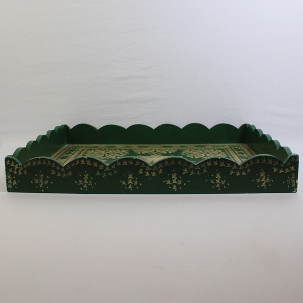 Two's Company Hand-Painted Christmas Serving Tray by Jane Keltner FLAWED