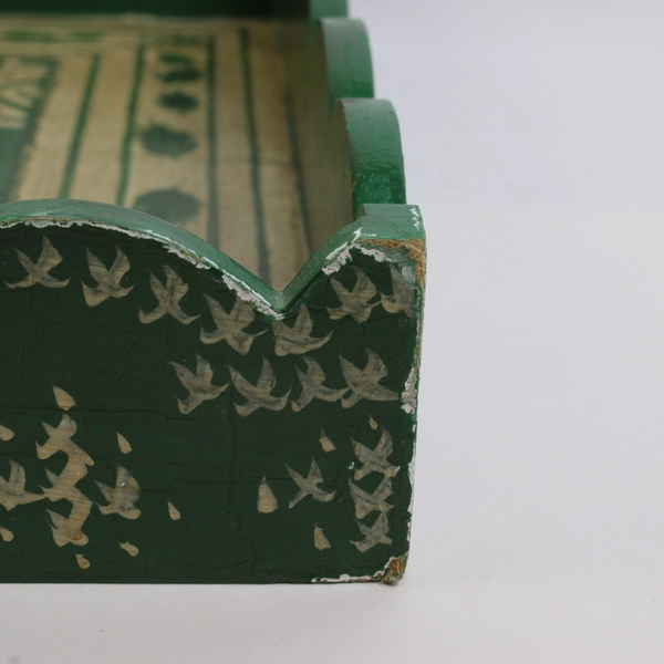 Two's Company Hand-Painted Christmas Serving Tray by Jane Keltner FLAWED