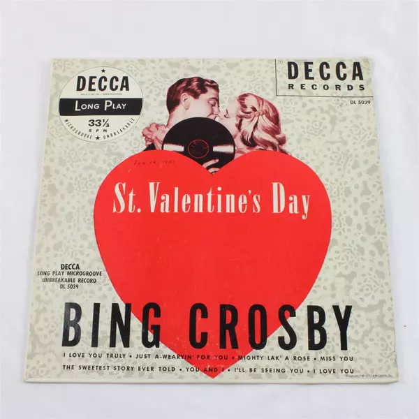 Bing Crosby St Valentine's Day Decca Rec. Stereo Holiday Vocals