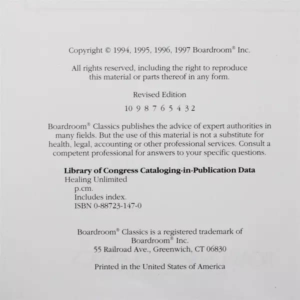 Healing Unlimited Hardcover Book Good Condition Slight Cover Scuffs