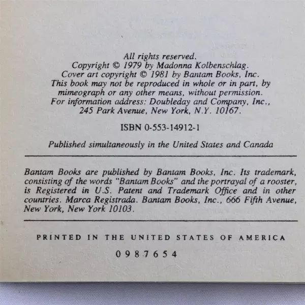 Kiss Sleeping Beauty Good-Bye by Madonna Kolbenschlag 1981 Paperback Book