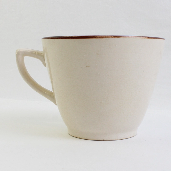 Vtg Unbranded Coffee Hound Ceramic Mug Brown/White 3.75" Tall