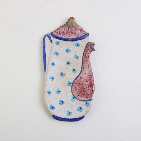 Unbranded Tea Pot Shaped Ceramic Spoon Rest Italian Made