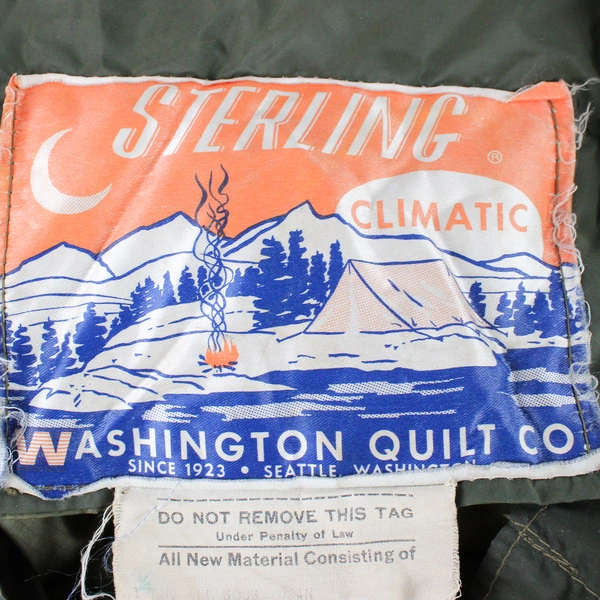 Vintage Washington Quilt Co Sterling Goose Down Sleeping Bag 31x77 Lightweight