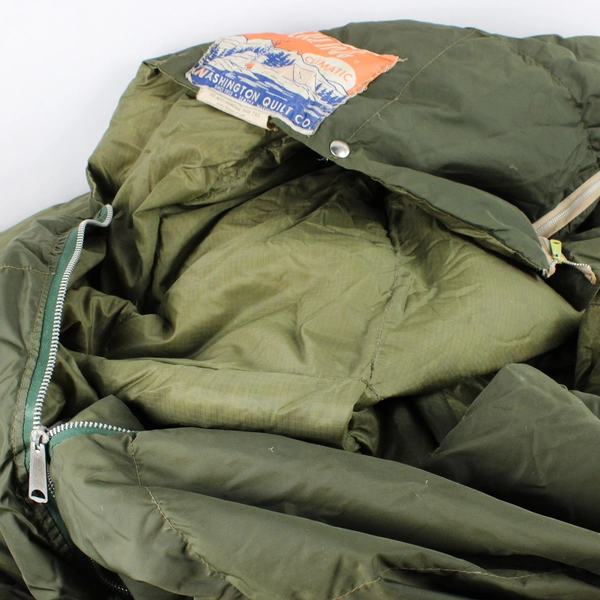 Vintage Washington Quilt Co Sterling Goose Down Sleeping Bag 31x77 Lightweight