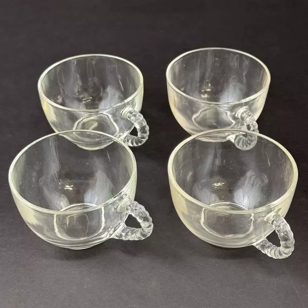 Set of 4 Vintage Federal Glass Homestead Snack Cups
