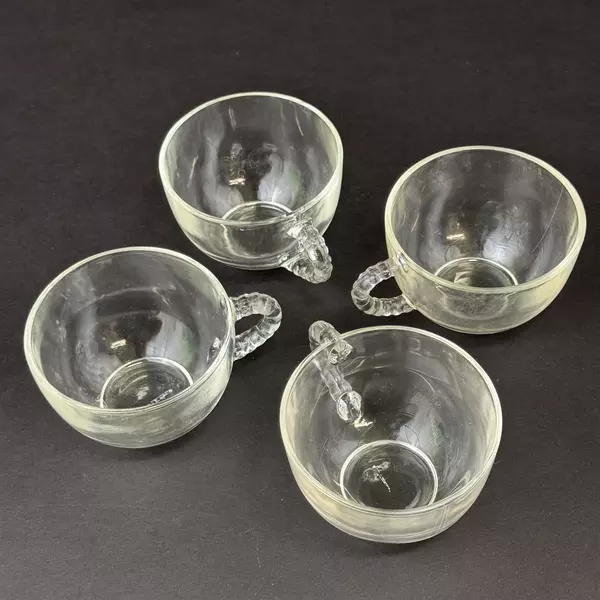 Set of 4 Vintage Federal Glass Homestead Snack Cups