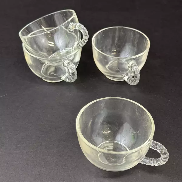 Set of 4 Vintage Federal Glass Homestead Snack Cups