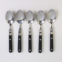 Lot Of 5 Washington Forge Mardi Gras-Navy-Cobalt (Stainless) Soup Spoons 7.75"