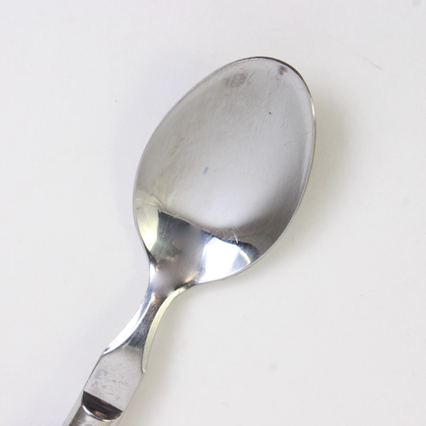 Lot Of 5 Washington Forge Mardi Gras-Navy-Cobalt (Stainless) Soup Spoons 7.75"