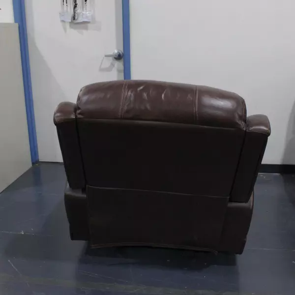 Large Brown Leather Recliner Chair Comfortable 
