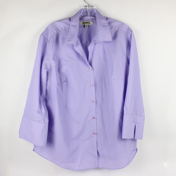 Edwards Women's XL Purple Button Up Shirt