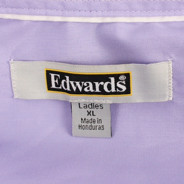 Edwards Women's XL Purple Button Up Shirt