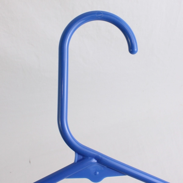 Lot of 10 Sky Blue Notched Clothing Hangers