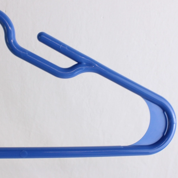 Lot of 10 Sky Blue Notched Clothing Hangers