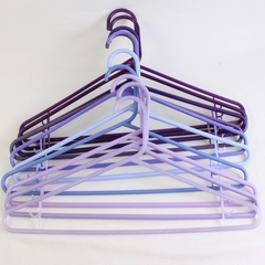 Lot of 10 Variety of Purple Tubular Clothing Hangers