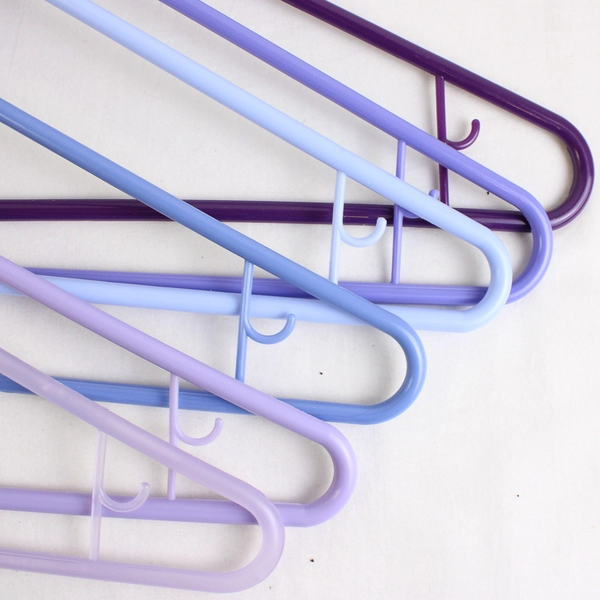 Lot of 10 Variety of Purple Tubular Clothing Hangers