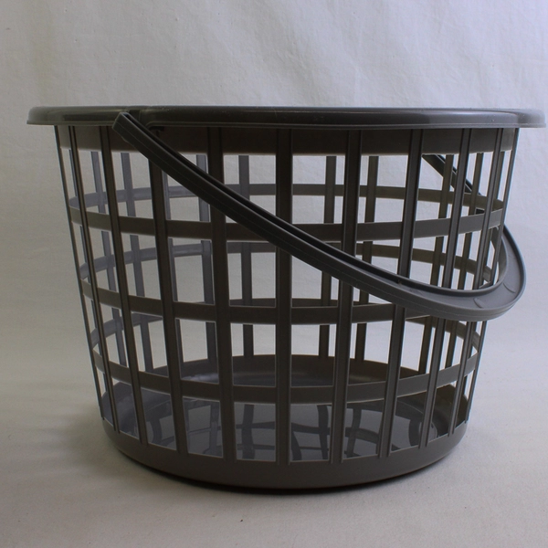 Set of 3 Greenbrier Gray Plastic Baskets 8 1/4"