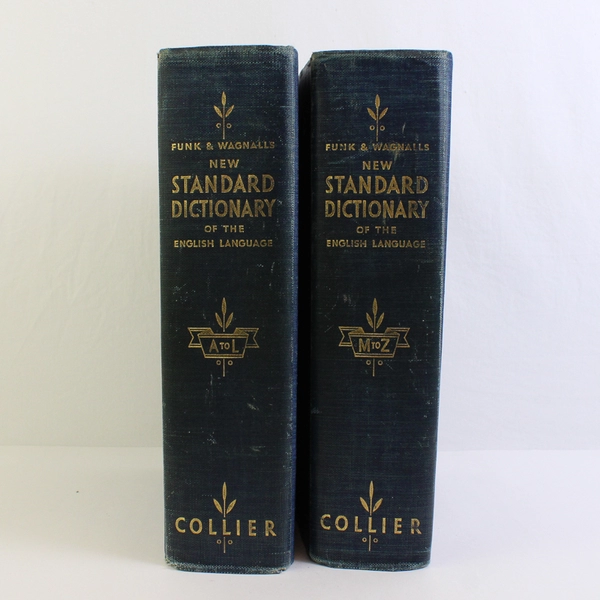 Vintage Set of Funk & Wagnalls New Standard Dictionary 1938 HC Vol I & II