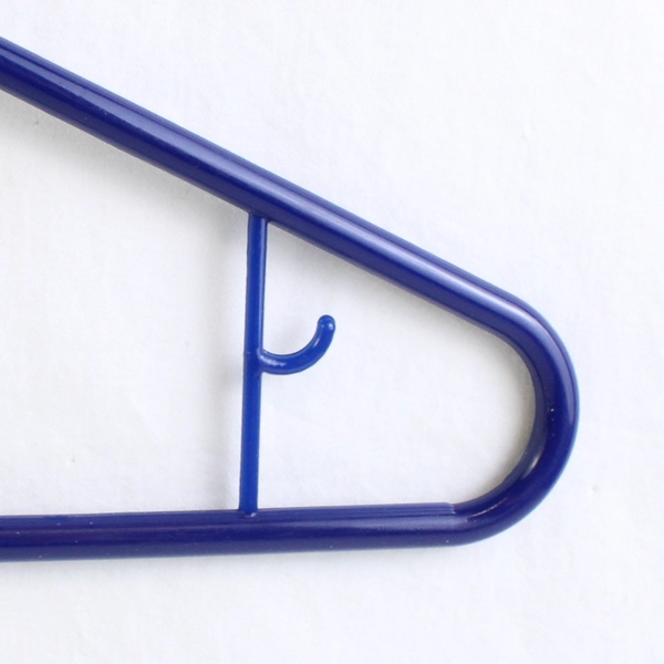 Lot of 10 Various Shades Blue Plastic Tubular Clothing Hangers