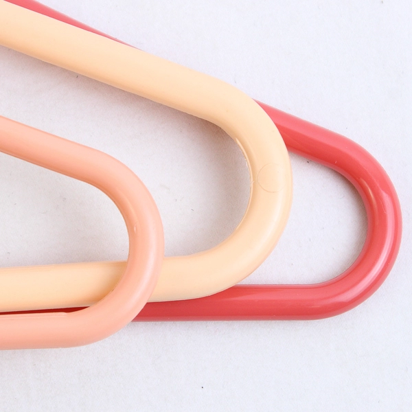 Lot of 10 Salmon Color Plastic Tubular Hangers