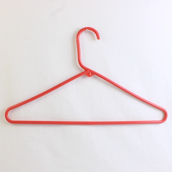 Lot of 10 Salmon Color Plastic Tubular Hangers