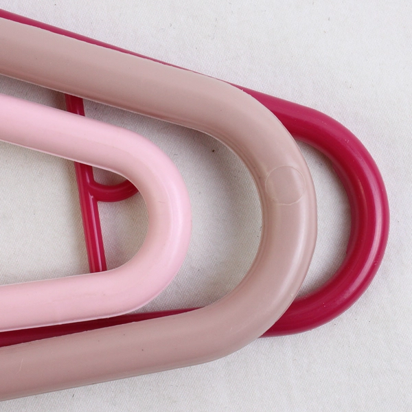 Lot of 10 Pink Red Hues Plastic Clothing Hangers