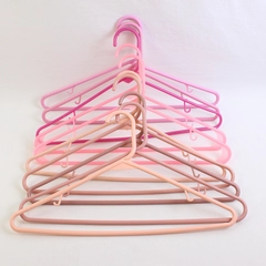 Lot of 10 Pink Hues Plastic Clothing Hangers